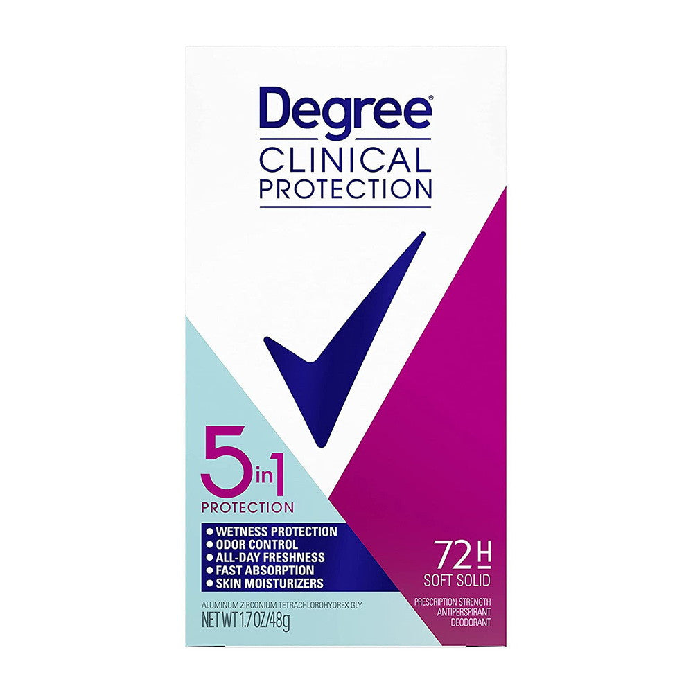Degree Clinical Protection Antiperspirant Deodorant 5-In-1 Protection, 1.7 Oz